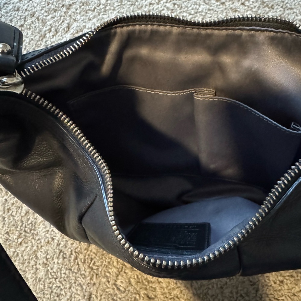 Coach Kristin Black Woven Leather Shoulder Bag | Very Good Condition - Picture 9 of 11